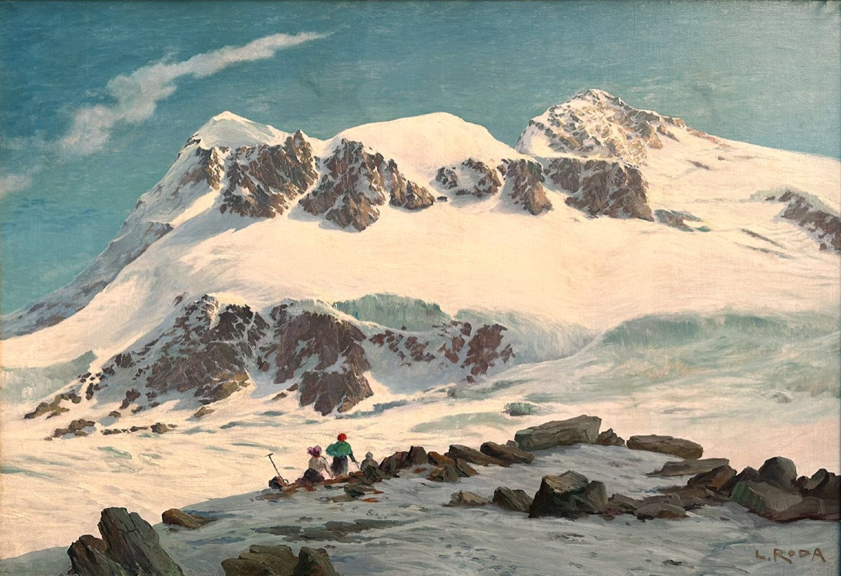 Leonardo Roda (Racconigi, 1868 – Torino, 1933), Veduta del Monte Breithorn