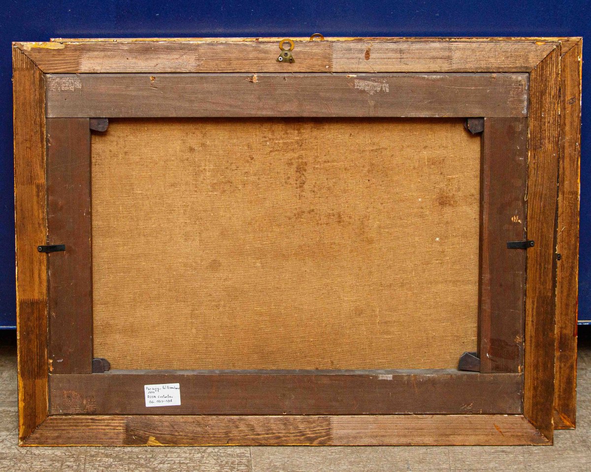 Costantino Rosa (Bergamo, 1803 – 1878), Coppia di paesaggi montani-photo-3