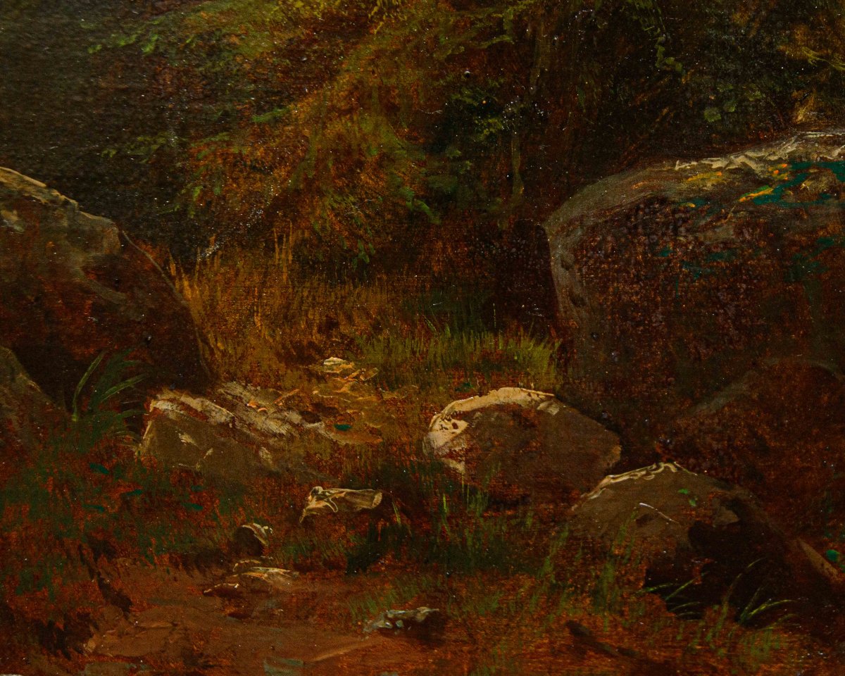 Costantino Rosa (Bergamo, 1803 – 1878), Coppia di paesaggi montani-photo-1