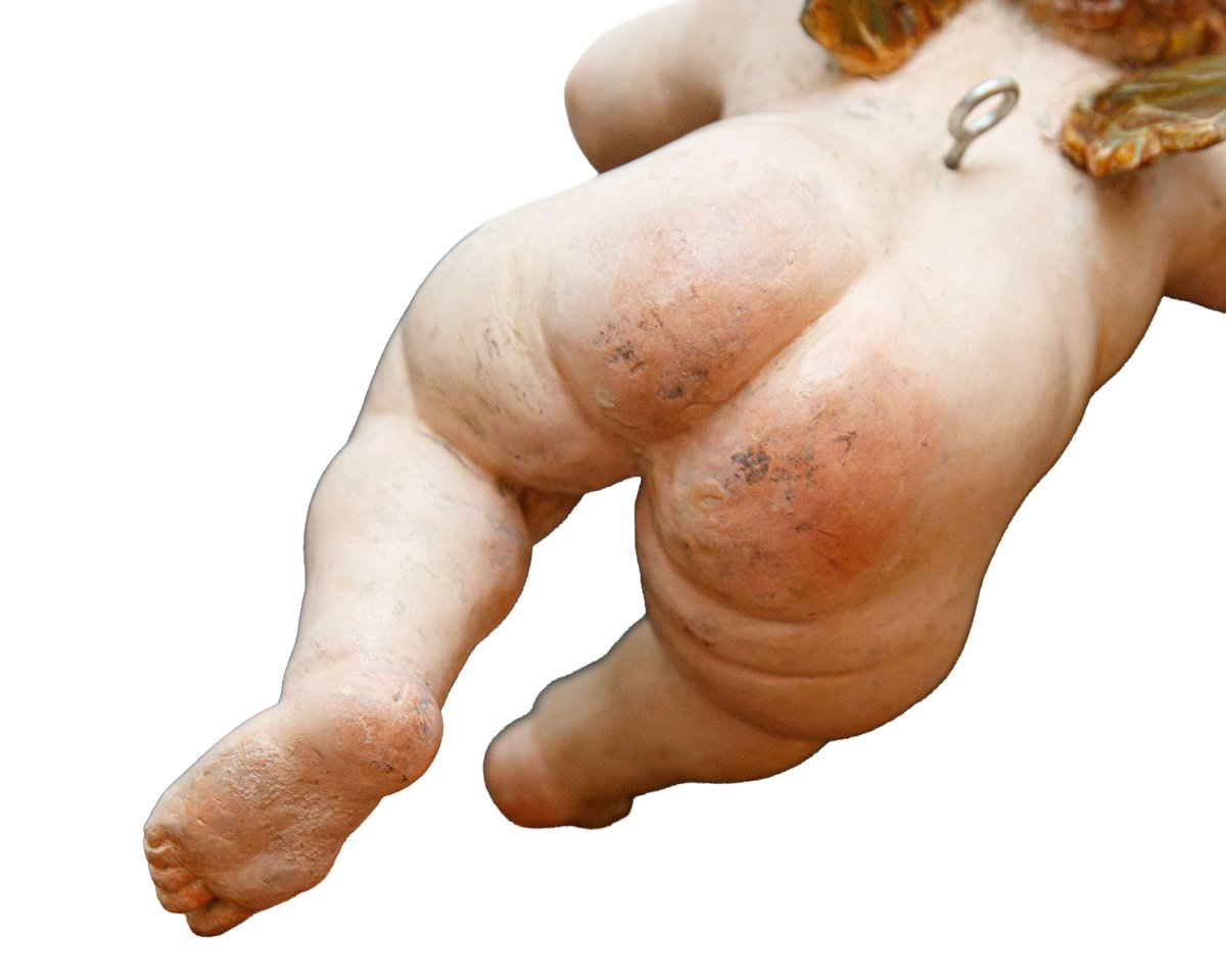 Fine XVIII secolo - Inizio XIX secolo, Coppia di angeli in volo-photo-6