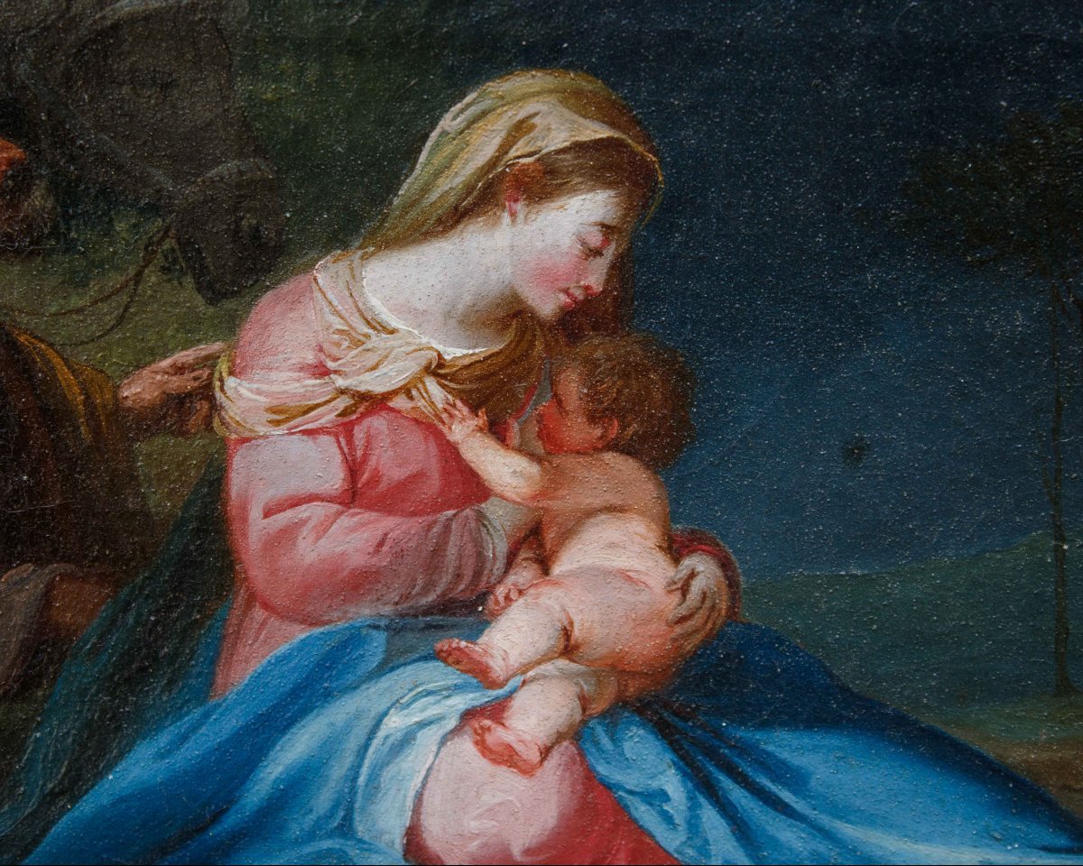 Scuola Emiliana, XVIII secolo, Riposo dalla fuga in Egitto-photo-1