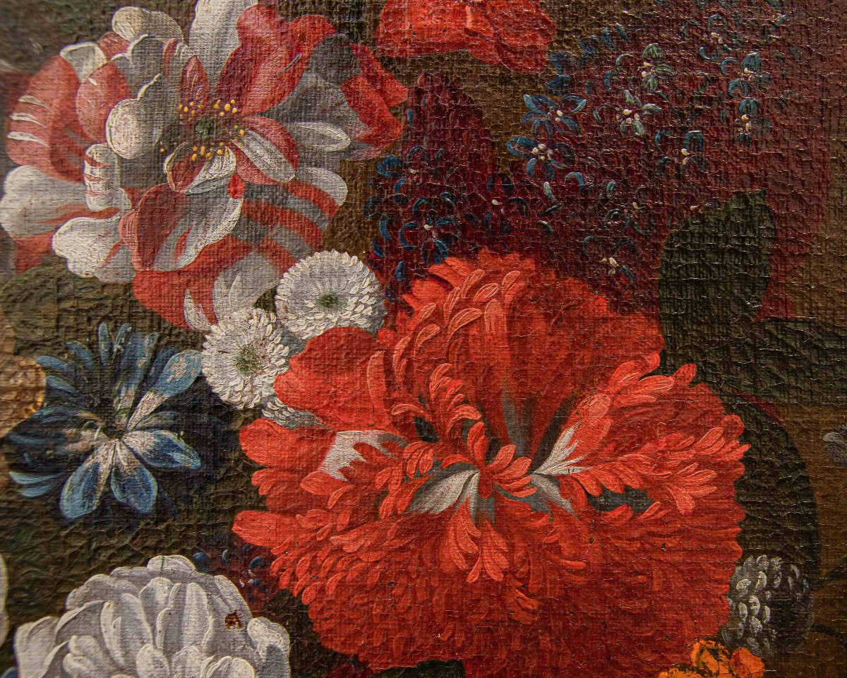 Ambito di Jean-Baptiste Monnoyer (Lille, 1636 - Londra, 1699), Vaso di fiori-photo-2