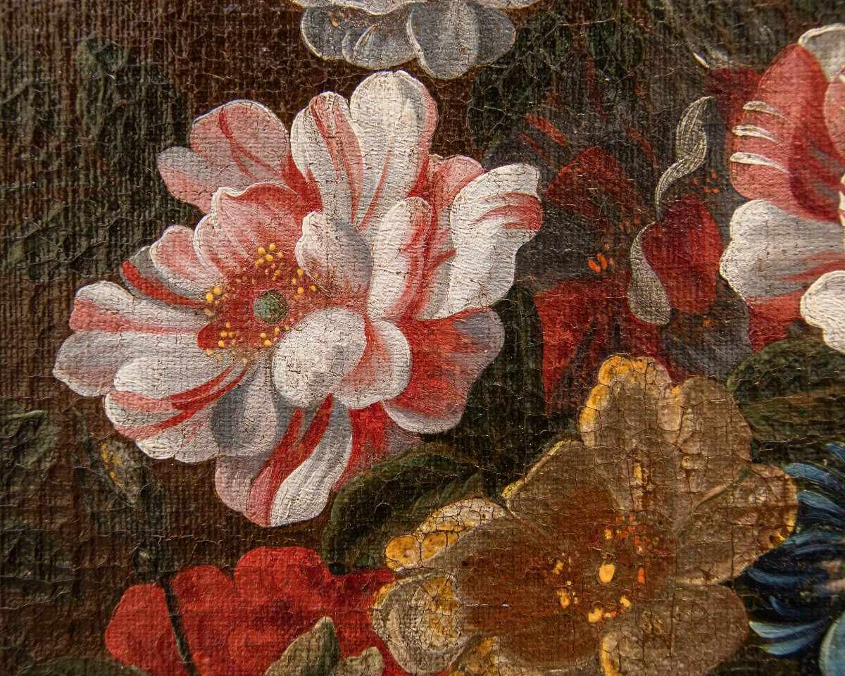 Ambito di Jean-Baptiste Monnoyer (Lille, 1636 - Londra, 1699), Vaso di fiori-photo-3