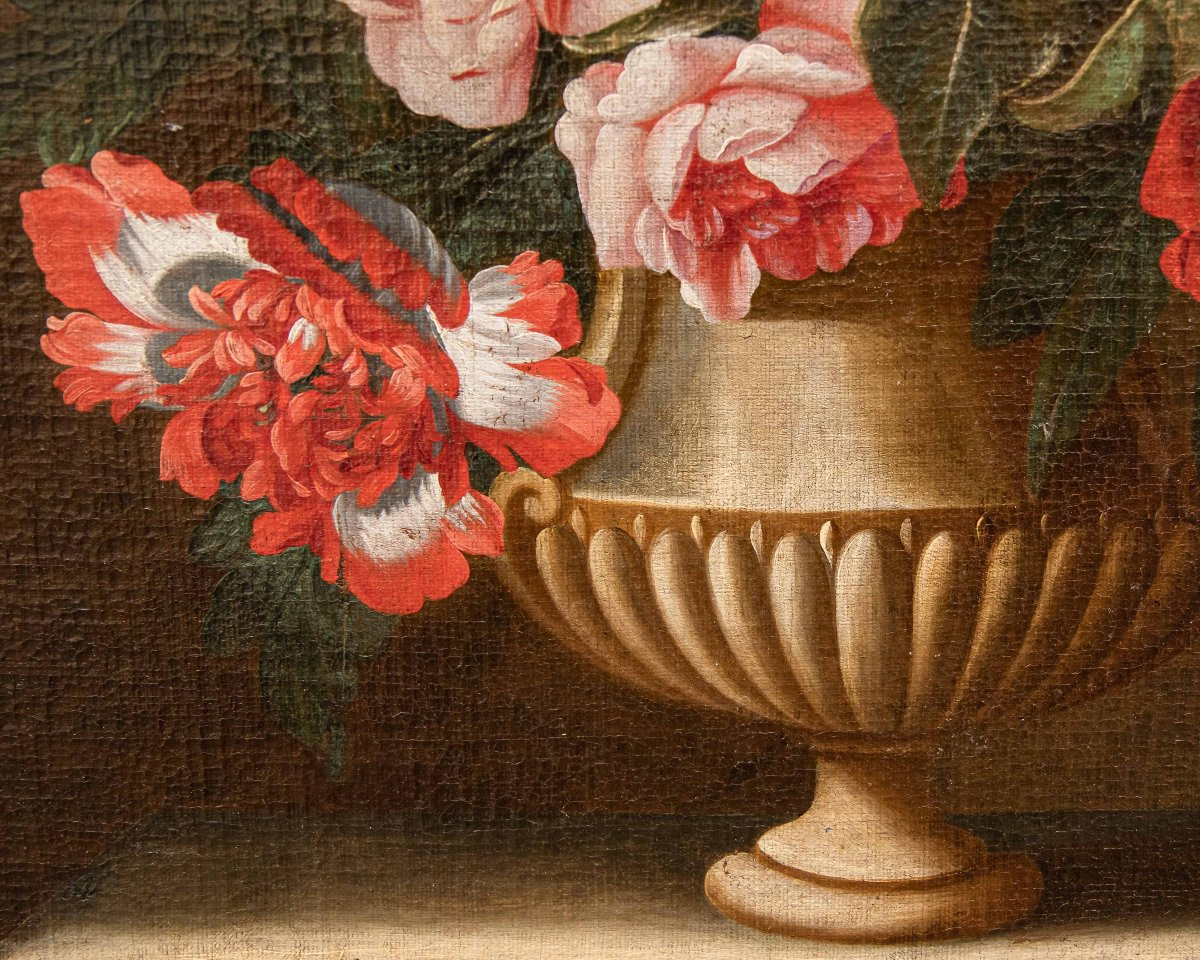 Ambito di Jean-Baptiste Monnoyer (Lille, 1636 - Londra, 1699), Vaso di fiori-photo-1