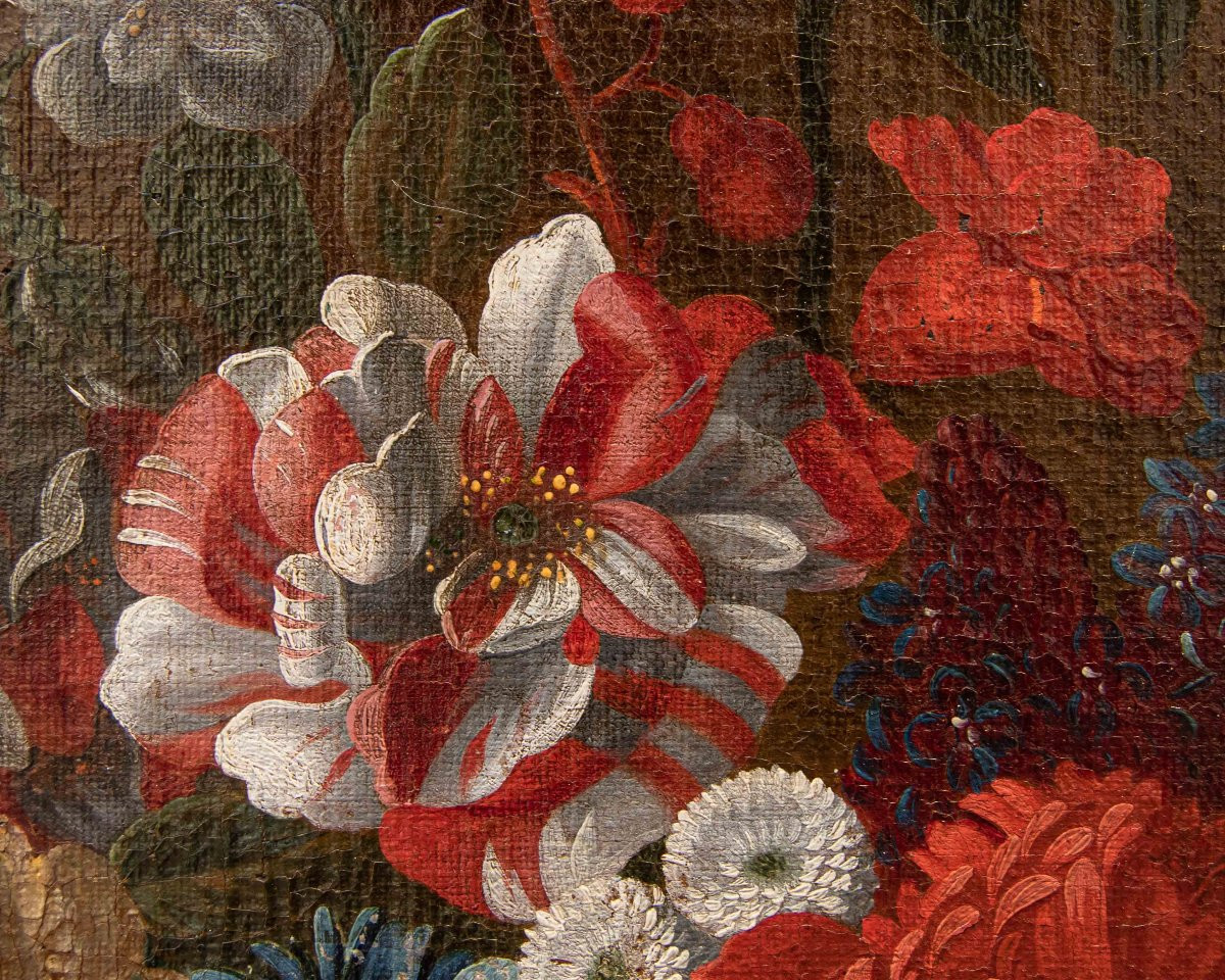 Ambito di Jean-Baptiste Monnoyer (Lille, 1636 - Londra, 1699), Vaso di fiori-photo-2