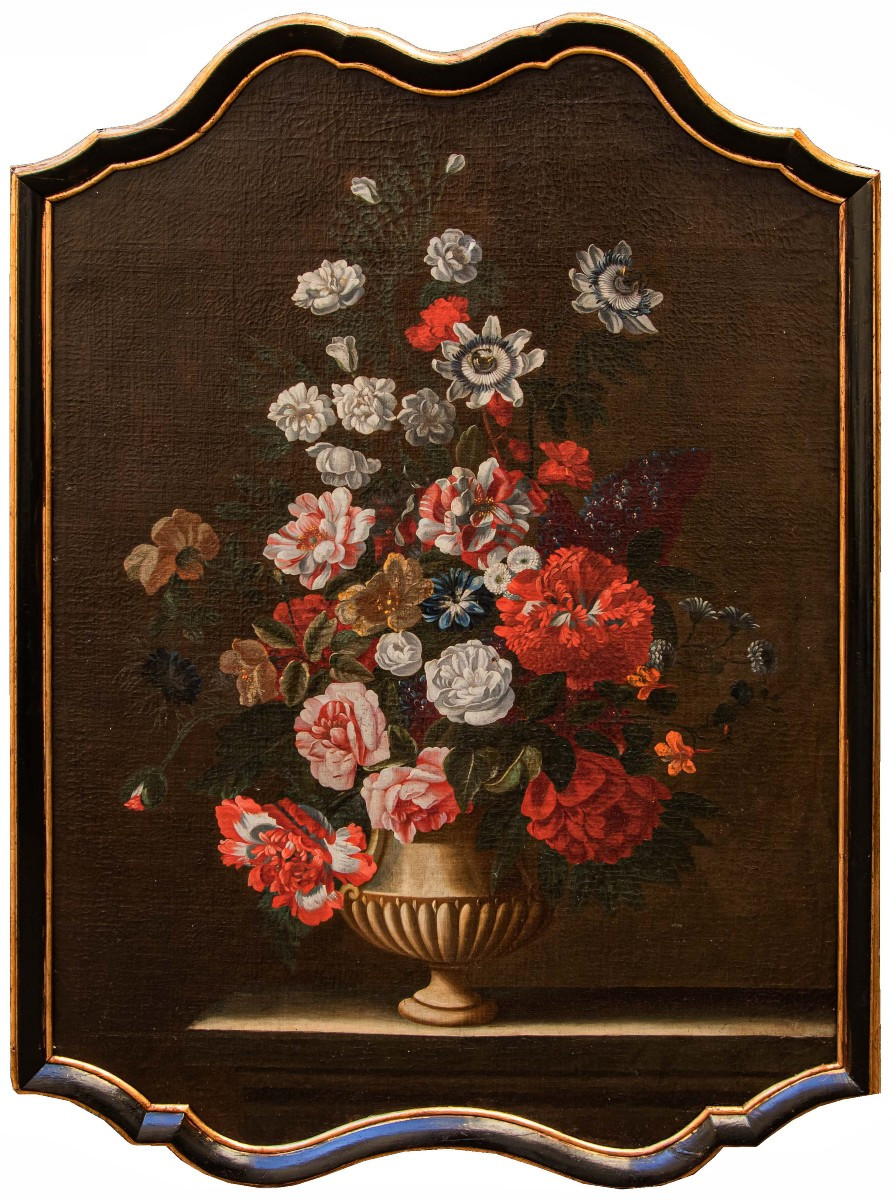 Ambito di Jean-Baptiste Monnoyer (Lille, 1636 - Londra, 1699), Vaso di fiori