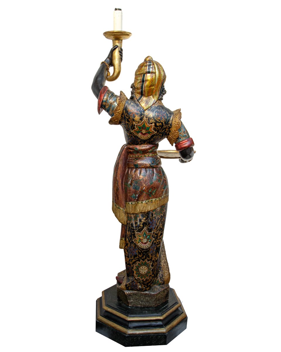 Venezia, XIX secolo, Moretta reggi lanterna-photo-3