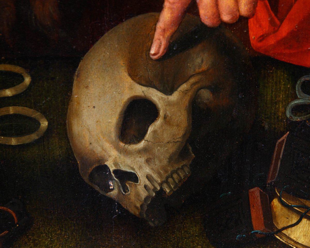 Bottega di Marinus van Reymerswaele (Reimerswaal, 1490 ca.– 1546), San Girolamo nello studio-photo-8