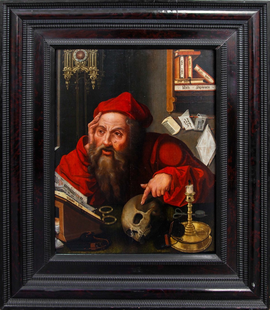 Bottega di Marinus van Reymerswaele (Reimerswaal, 1490 ca.– 1546), San Girolamo nello studio