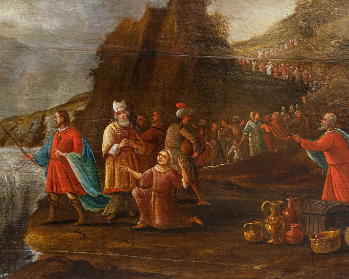 Bottega di Frans Francken il Giovane (Anversa, 1581-1642), La caduta degli egizi nel Mar Rosso-photo-2