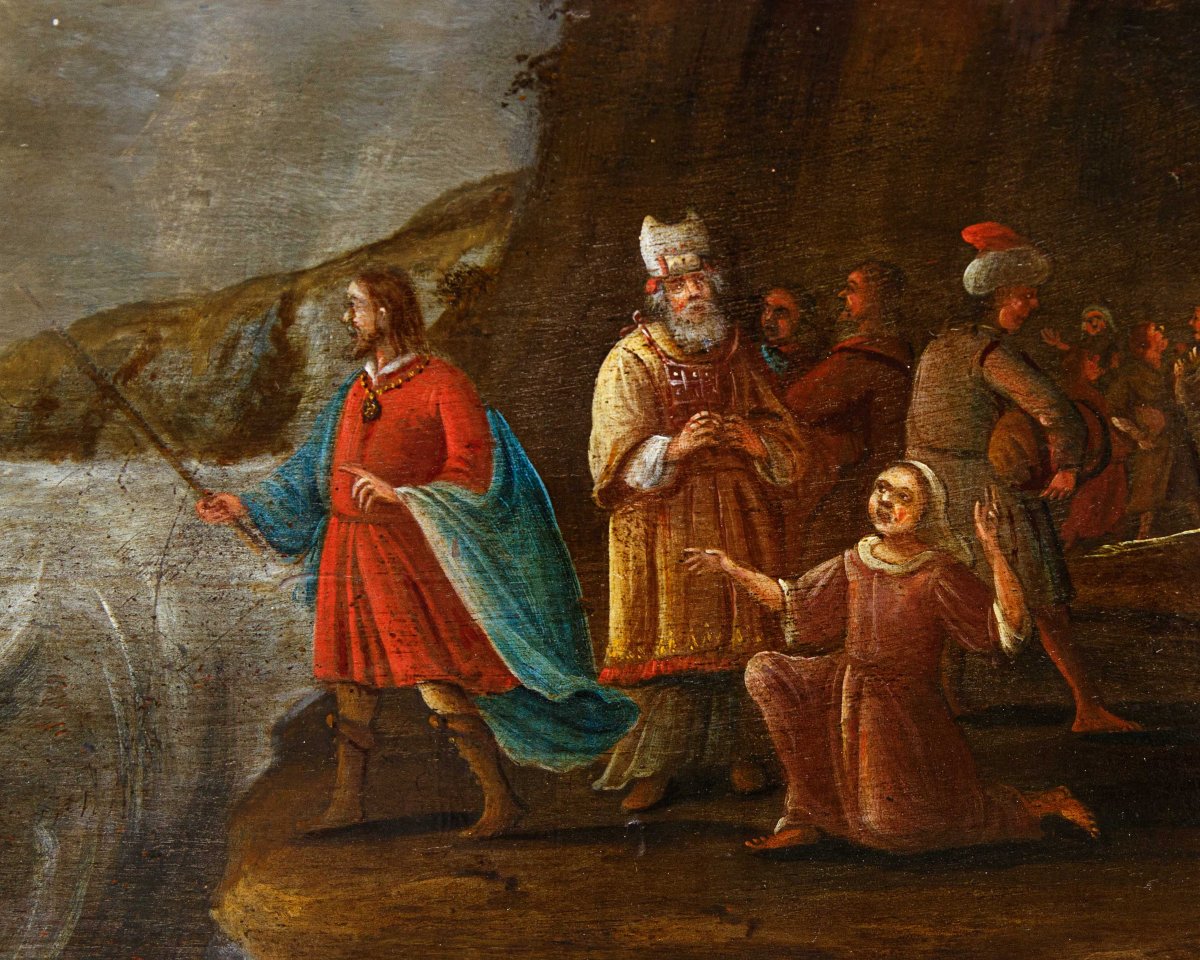 Bottega di Frans Francken il Giovane (Anversa, 1581-1642), La caduta degli egizi nel Mar Rosso-photo-3