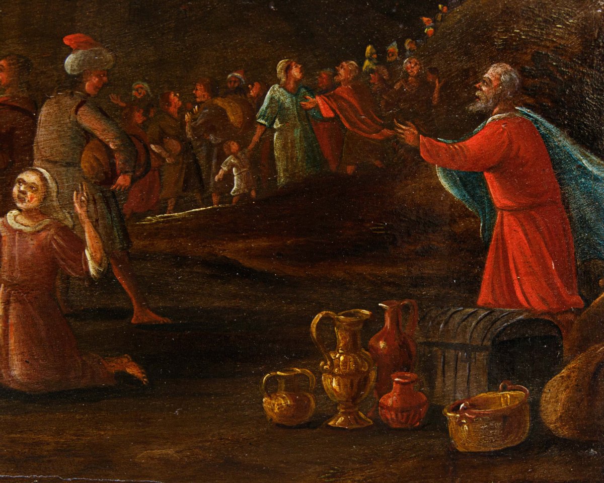 Bottega di Frans Francken il Giovane (Anversa, 1581-1642), La caduta degli egizi nel Mar Rosso-photo-4
