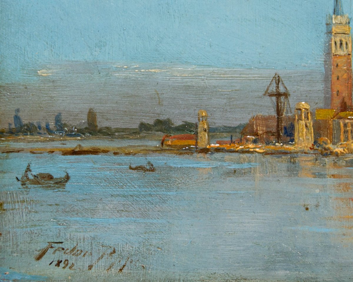 Fedor Poppe (1850–1914), Due vedute di Venezia-photo-6