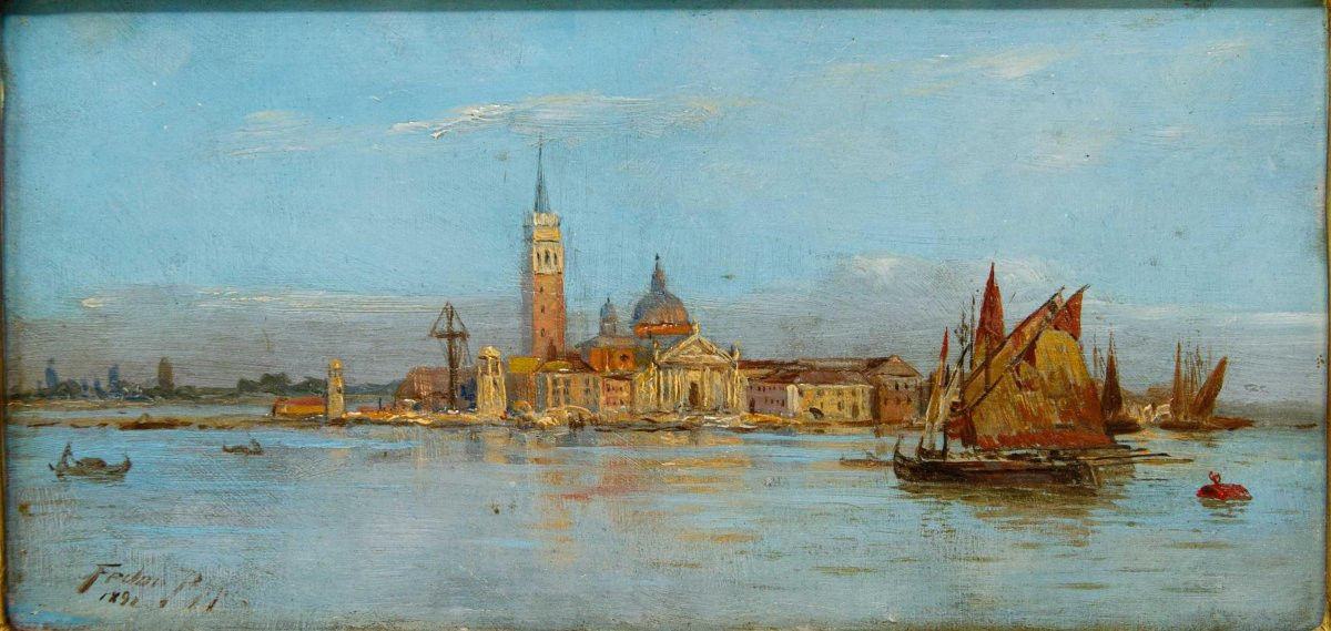 Fedor Poppe (1850–1914), Due vedute di Venezia-photo-8