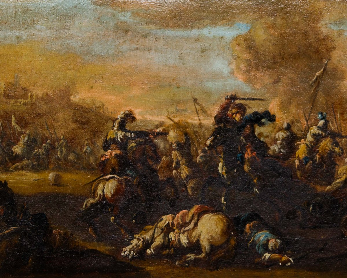 Francesco Graziani (attivo a Napoli tra il XVII secolo e il XVIII secolo), Scene di battaglia-photo-3