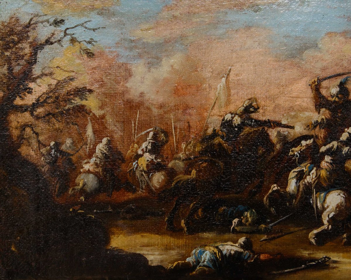 Francesco Graziani (attivo a Napoli tra il XVII secolo e il XVIII secolo), Scene di battaglia-photo-5