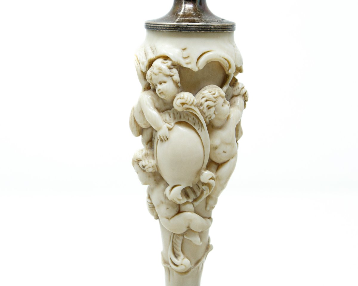 Joseph Rodgers & Sons, Sheffield (UK), 1923, Candelieri con putti alati-photo-2