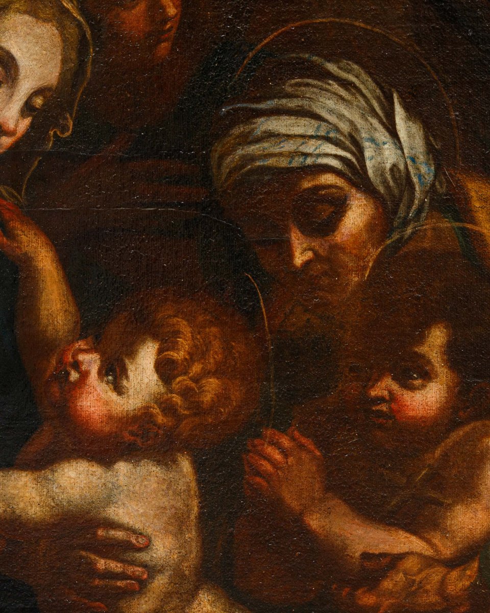Seguace di Raffaello Sanzio (Urbino, 1483 – Roma, 1520), Sacra famiglia-photo-1