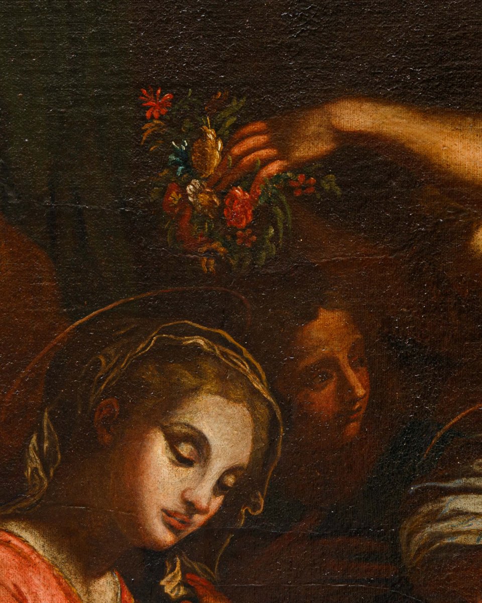 Seguace di Raffaello Sanzio (Urbino, 1483 – Roma, 1520), Sacra famiglia-photo-2