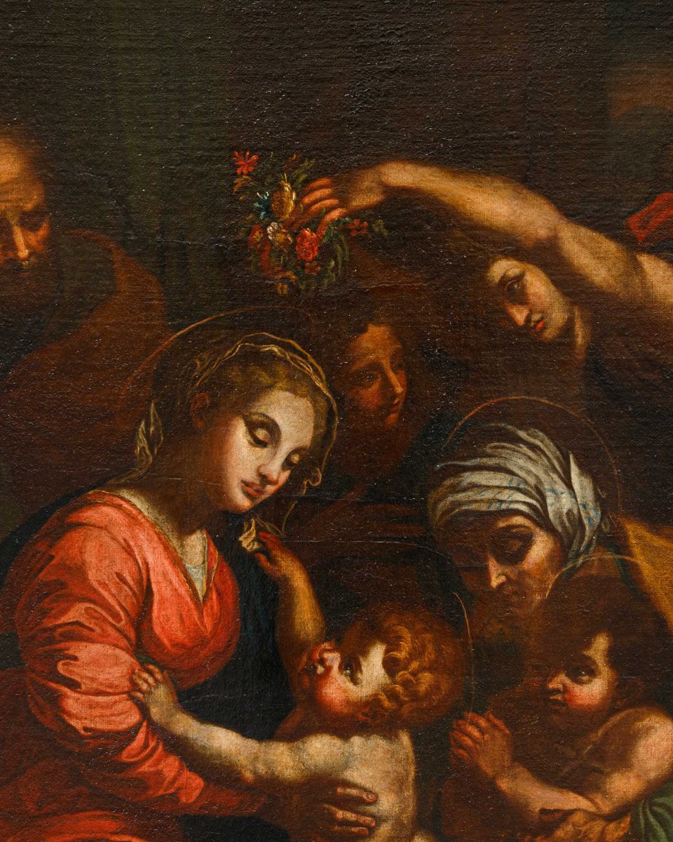 Seguace di Raffaello Sanzio (Urbino, 1483 – Roma, 1520), Sacra famiglia-photo-4