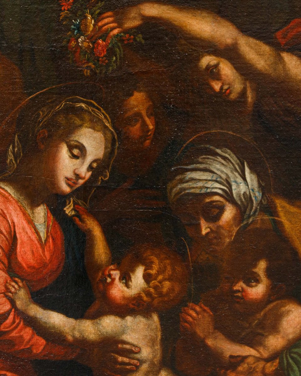 Seguace di Raffaello Sanzio (Urbino, 1483 – Roma, 1520), Sacra famiglia-photo-5