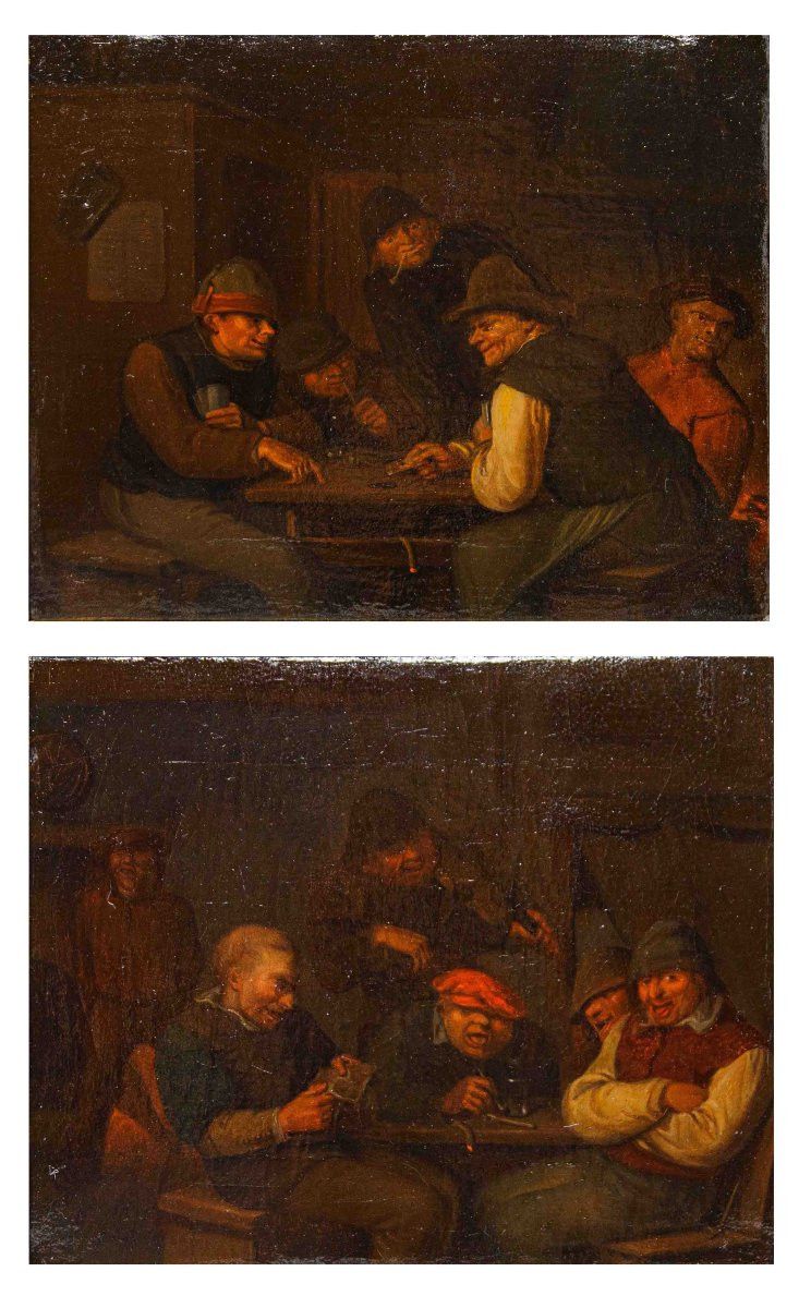 Egbert van Heemskerck (Haarlem, 1634 - Londra, 1704), bottega di, Scene di osteria-photo-4