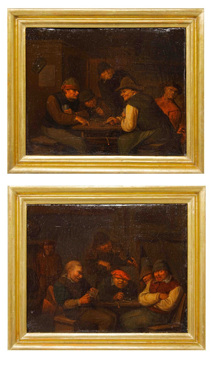 Egbert van Heemskerck (Haarlem, 1634 - Londra, 1704), bottega di, Scene di osteria