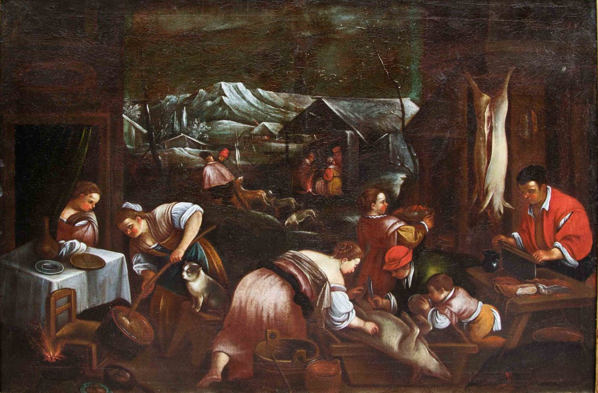 Bottega di Leandro dal Ponte detto Leandro Bassano (1557 – 1622), Il mese di dicembre-photo-3