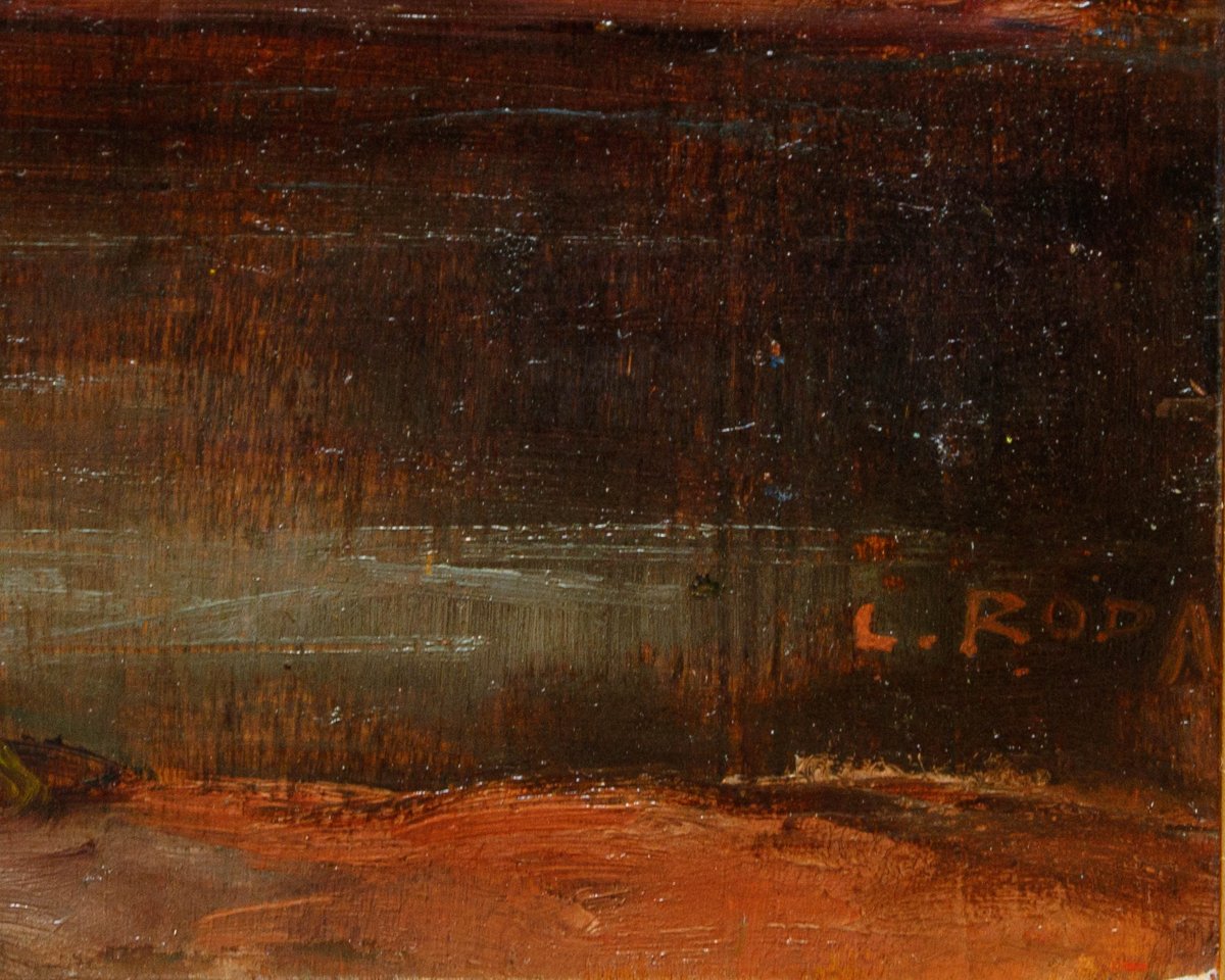 Leonardo Roda (Racconigi, 1868 – Torino, 1933), Paesaggio montano-photo-3