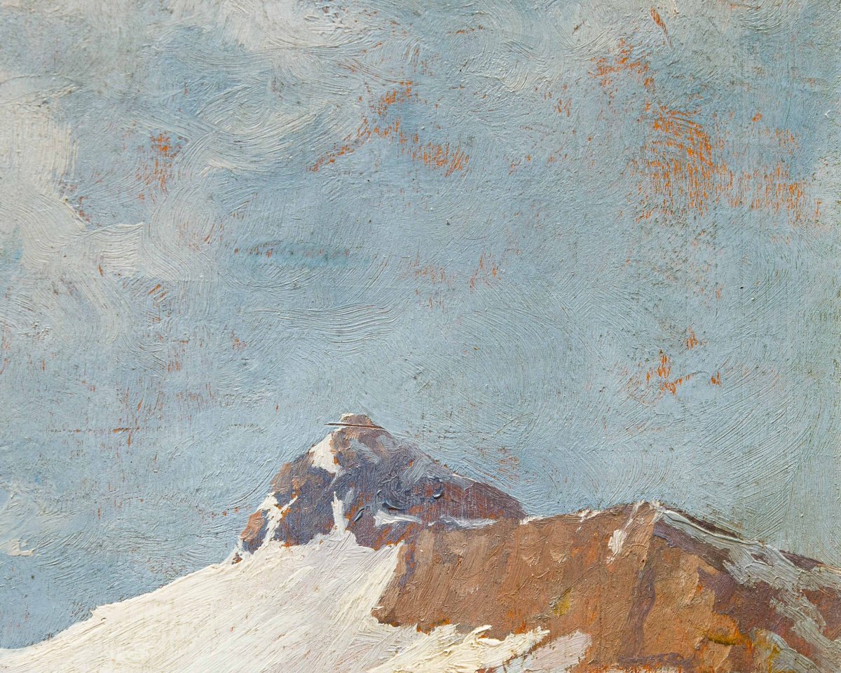 Leonardo Roda (Racconigi, 1868 – Torino, 1933), Paesaggio montano-photo-5
