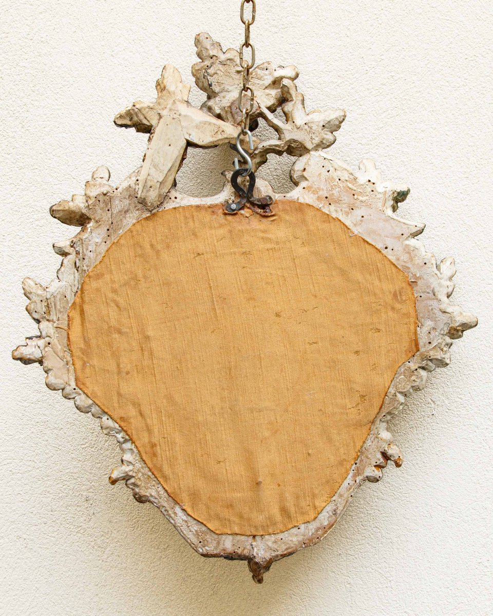 XVIII secolo, Specchiera con fiori-photo-2