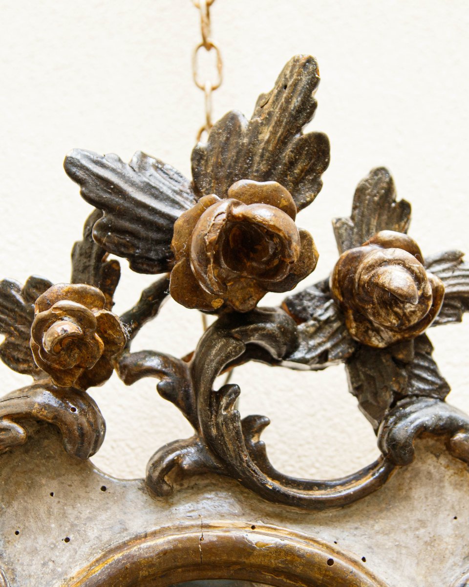 XVIII secolo, Specchiera con fiori-photo-1