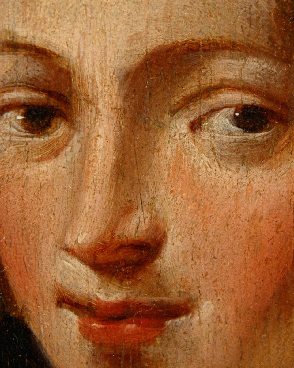 Scuola tedesco-fiamminga del XVII secolo, Ritratto di giovane donna-photo-6