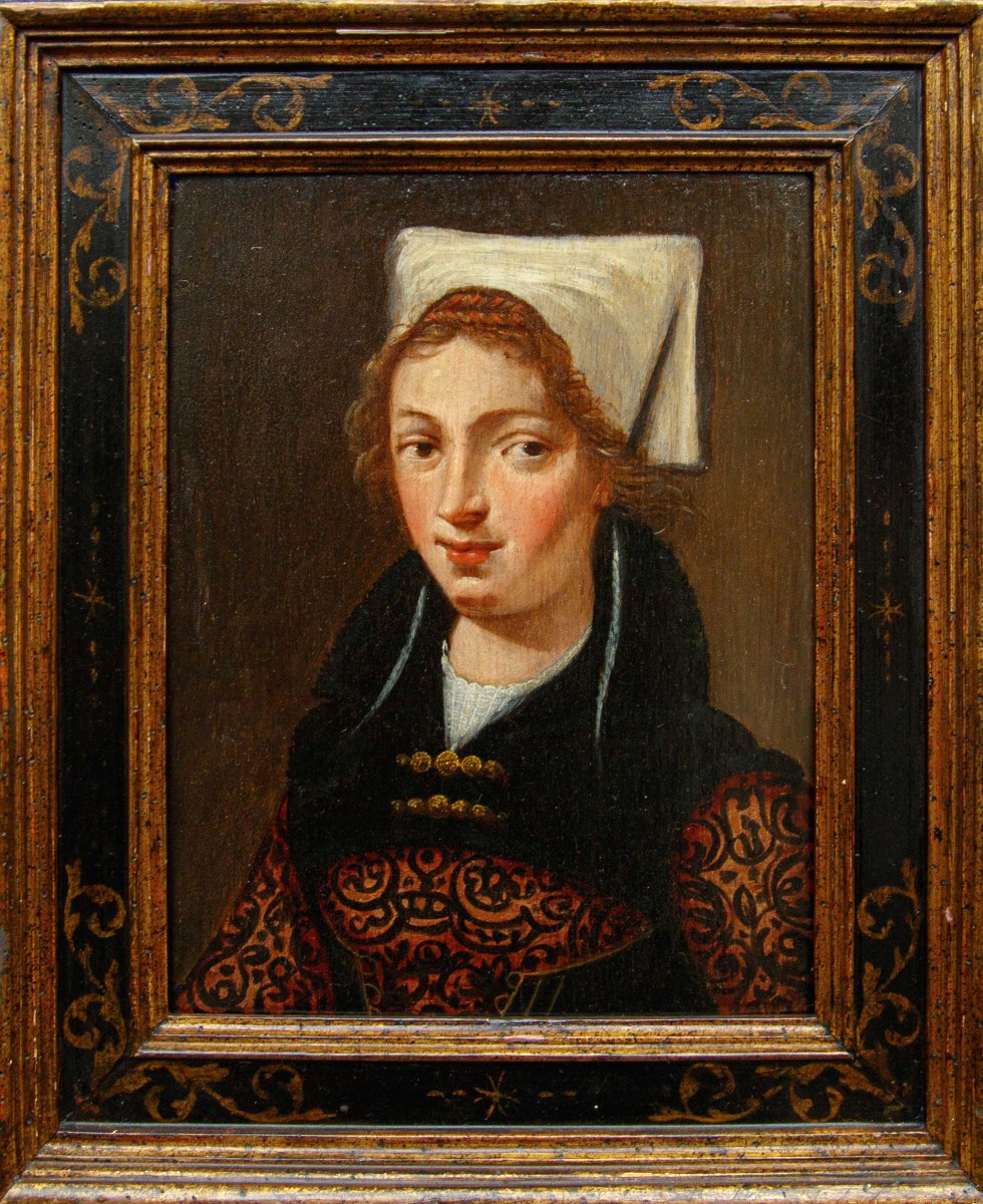 Scuola tedesco-fiamminga del XVII secolo, Ritratto di giovane donna