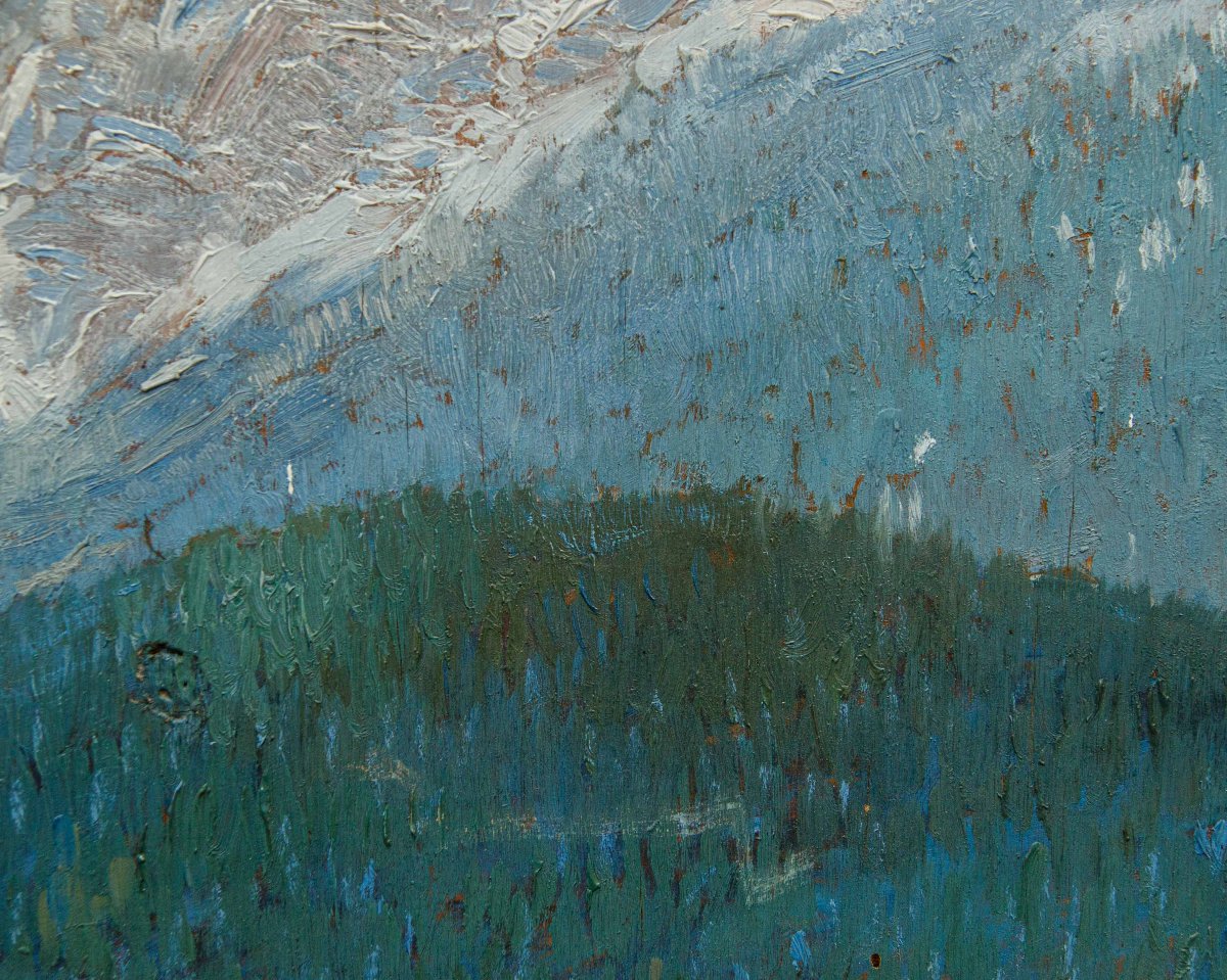 Amedeo Merello (Genova, 1890 – Fumeri, 1979), Prime nevi sulle Dolomiti di San Candido-photo-1