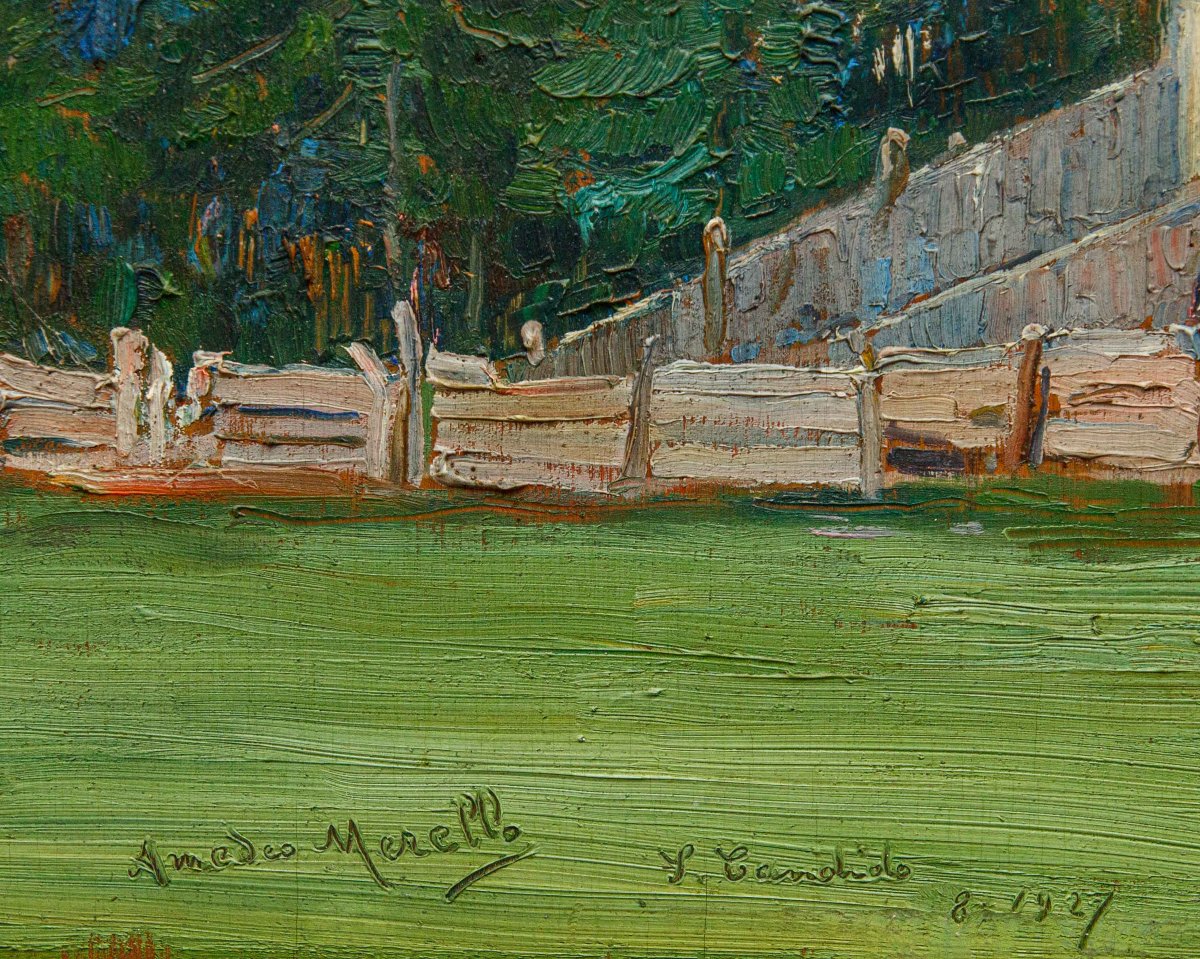 Amedeo Merello (Genova, 1890 – Fumeri, 1979), Prime nevi sulle Dolomiti di San Candido-photo-6