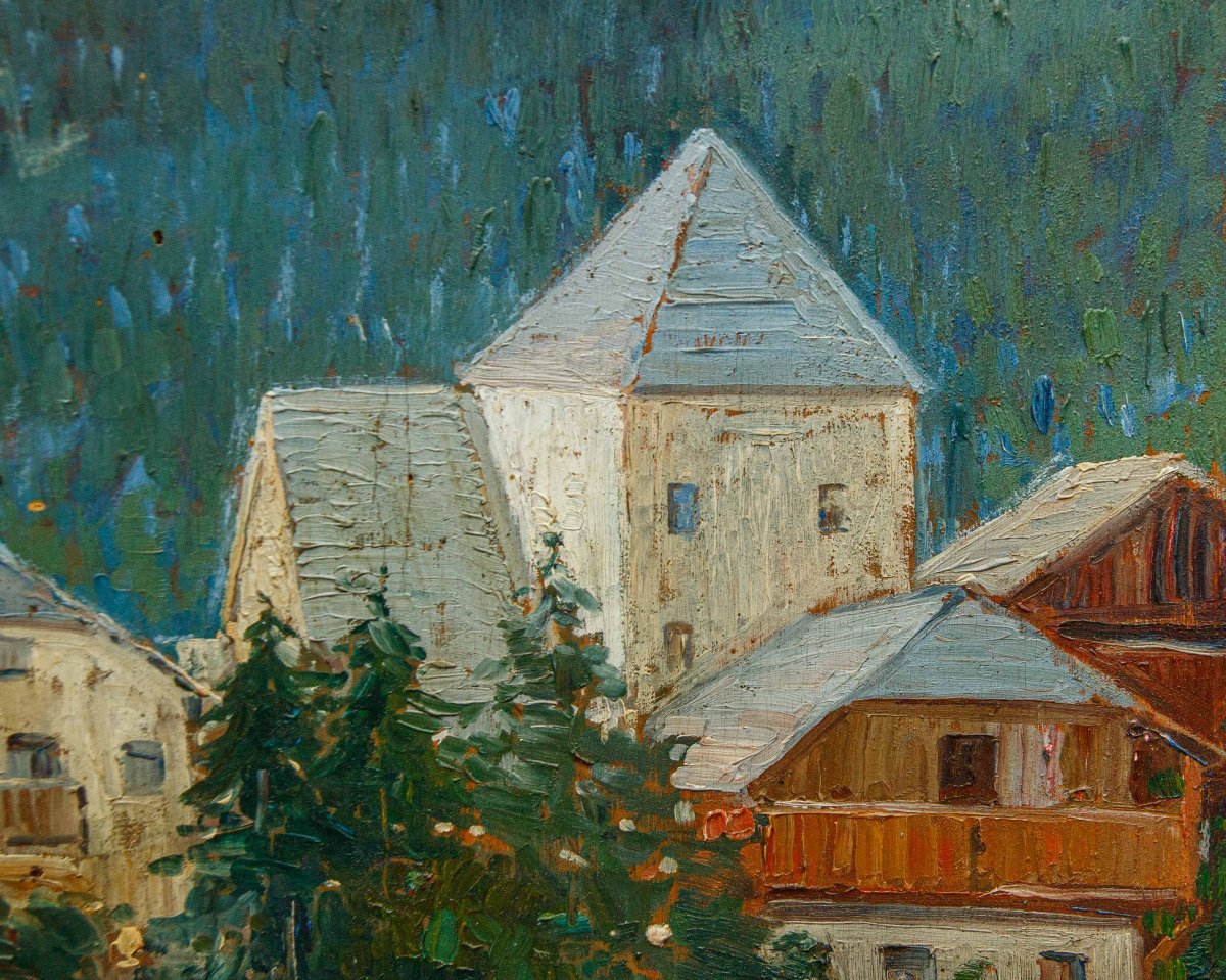 Amedeo Merello (Genova, 1890 – Fumeri, 1979), Prime nevi sulle Dolomiti di San Candido-photo-8
