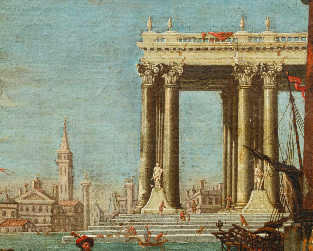 Pittore veneziano del XVII secolo, Capriccio architettonico-photo-1