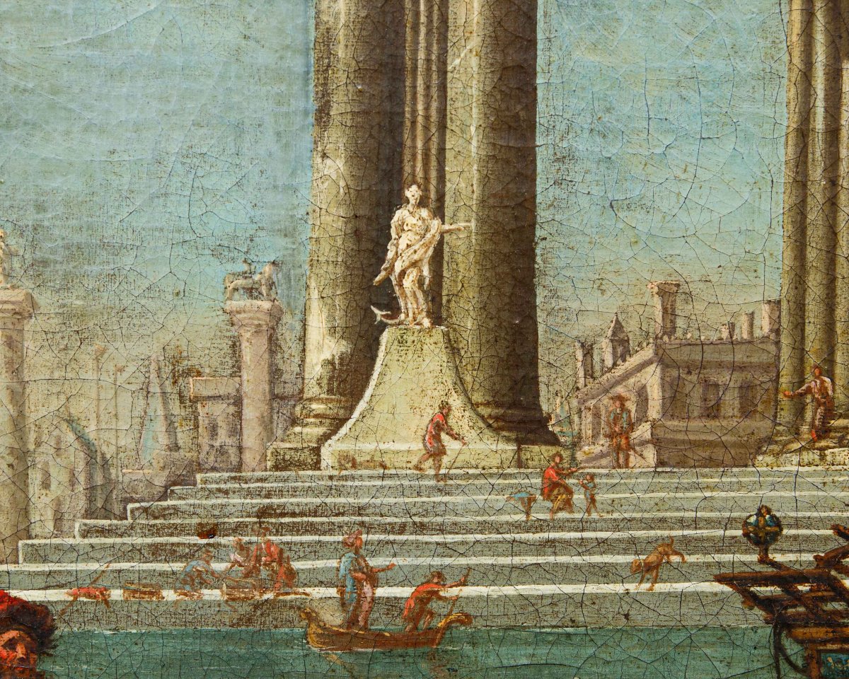 Pittore veneziano del XVII secolo, Capriccio architettonico-photo-2