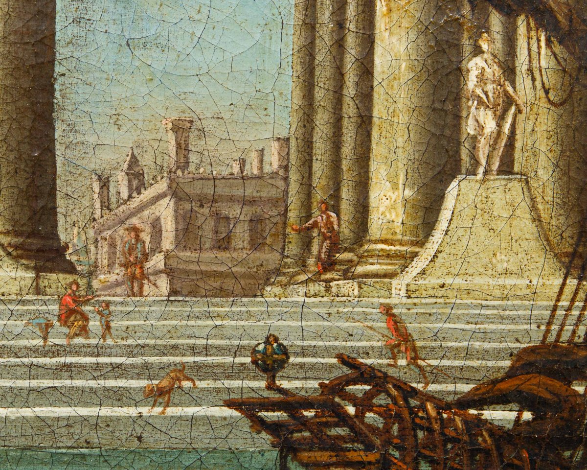 Pittore veneziano del XVII secolo, Capriccio architettonico-photo-3