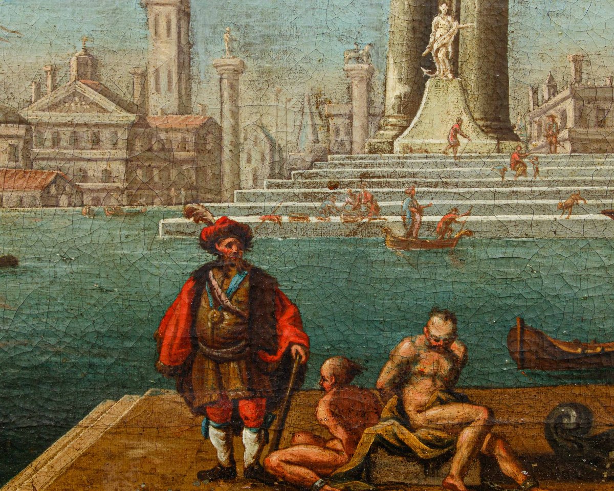 Pittore veneziano del XVII secolo, Capriccio architettonico-photo-4