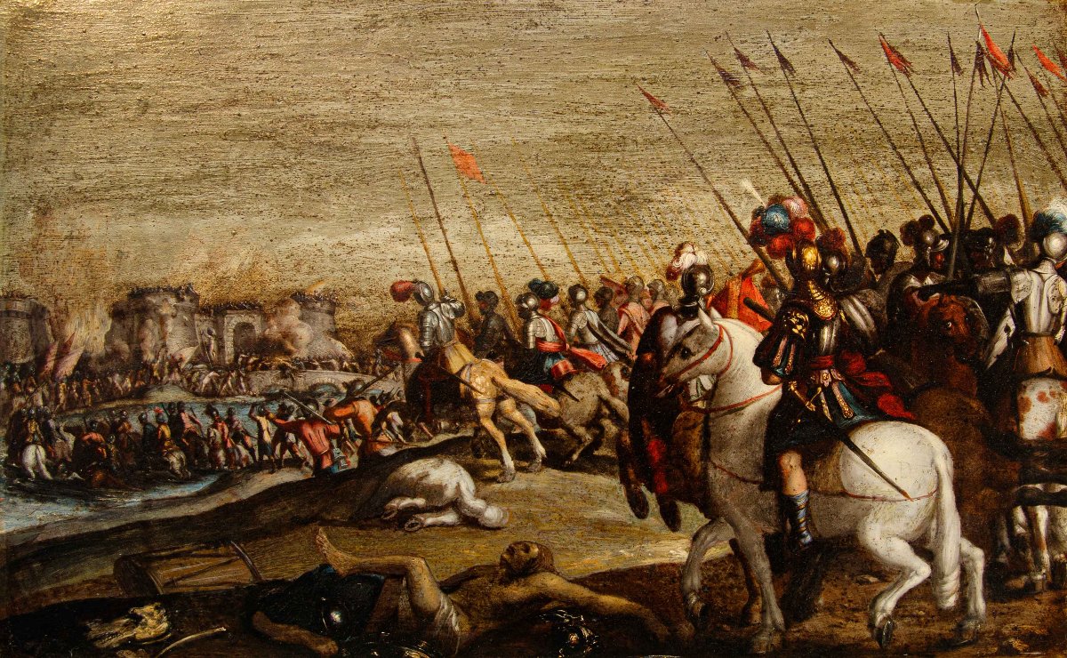Antonio Tempesta (Firenze, 1555 – Roma, 1630) attr., Scene di battaglia  -photo-2