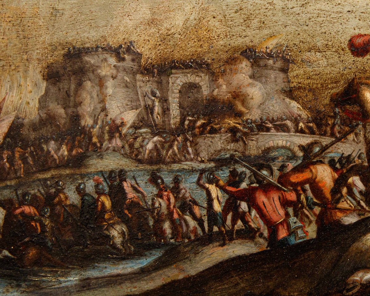 Antonio Tempesta (Firenze, 1555 – Roma, 1630) attr., Scene di battaglia  -photo-1