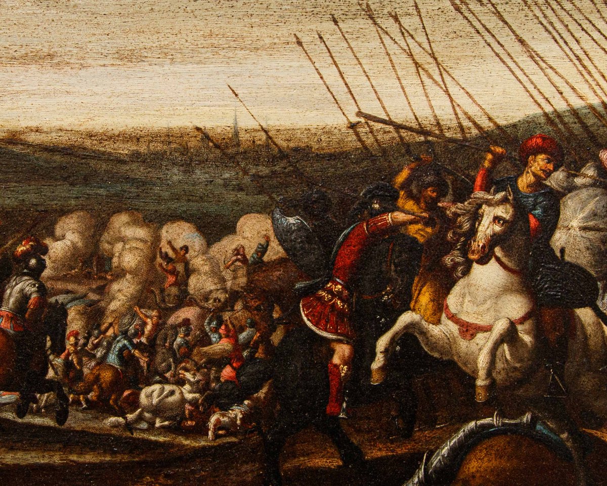 Antonio Tempesta (Firenze, 1555 – Roma, 1630) attr., Scene di battaglia  -photo-2
