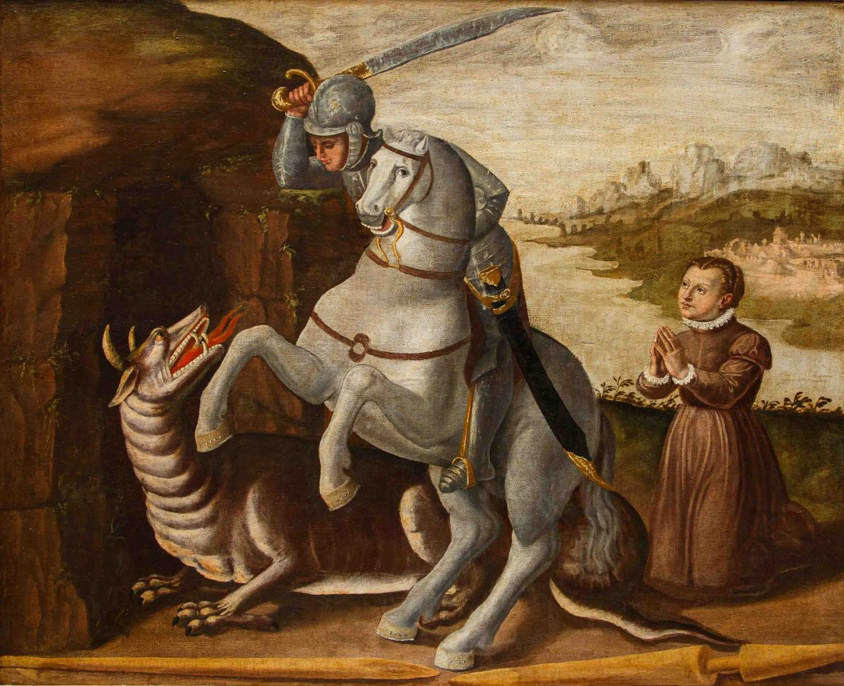 Fine del XV secolo, inizi del XVI secolo, San Giorgio e il drago-photo-3