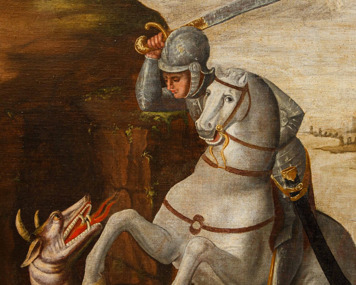 Fine del XV secolo, inizi del XVI secolo, San Giorgio e il drago-photo-2