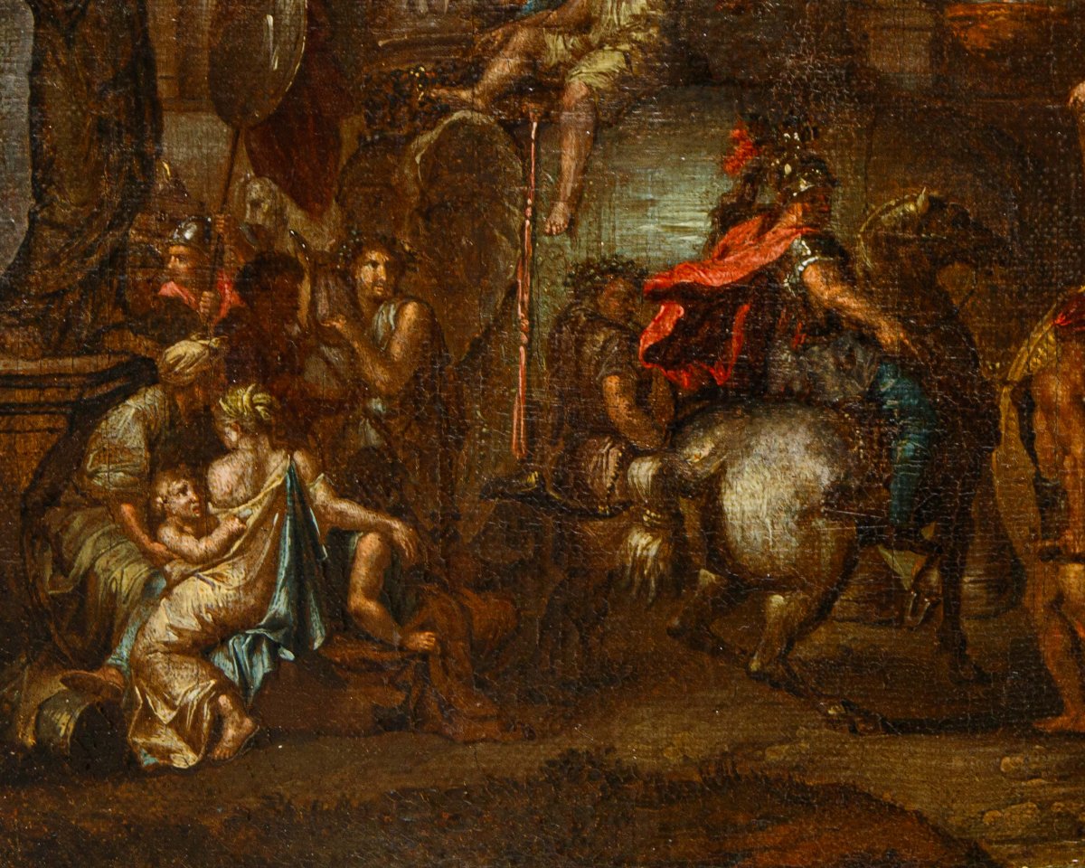 Seguace di Charles le Brun (Parigi, 1619 – 1690), Ingresso di Alessandro Magno a Babilonia-photo-3