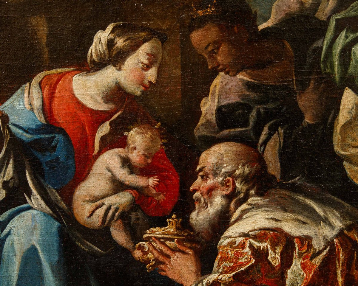 Scuola Napoletana del XVII – XVIII secolo, Adorazione dei Magi-photo-5