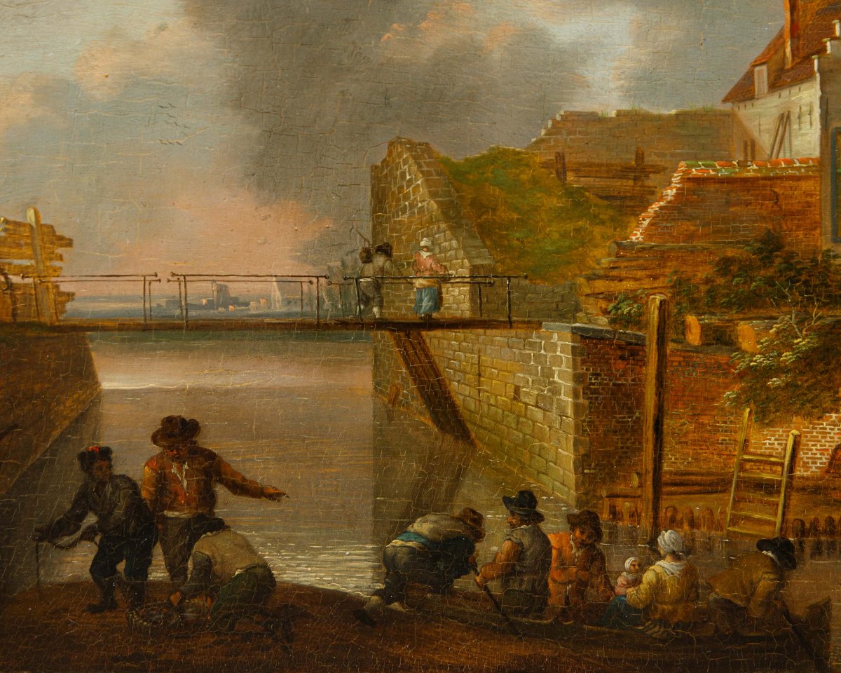 Hendrik Frans de Cort (Anversa, 1742 – Londra, 1810), Paesaggi fluviali-photo-1