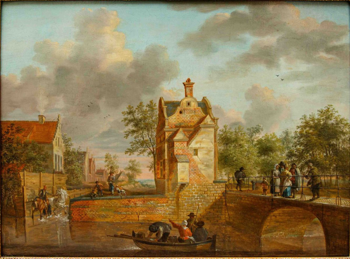 Hendrik Frans de Cort (Anversa, 1742 – Londra, 1810), Paesaggi fluviali-photo-4